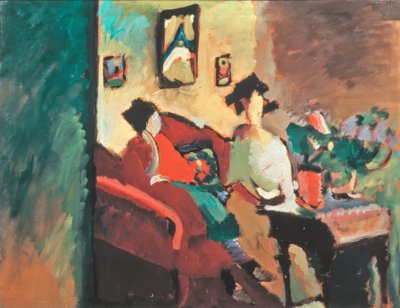 Interior (With Gabriele Münter and Marianne von Werefkin) by Wassily Kandinsky